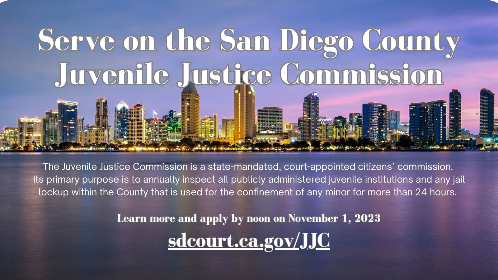 Juvenile Justice Commission Seeks Applicants