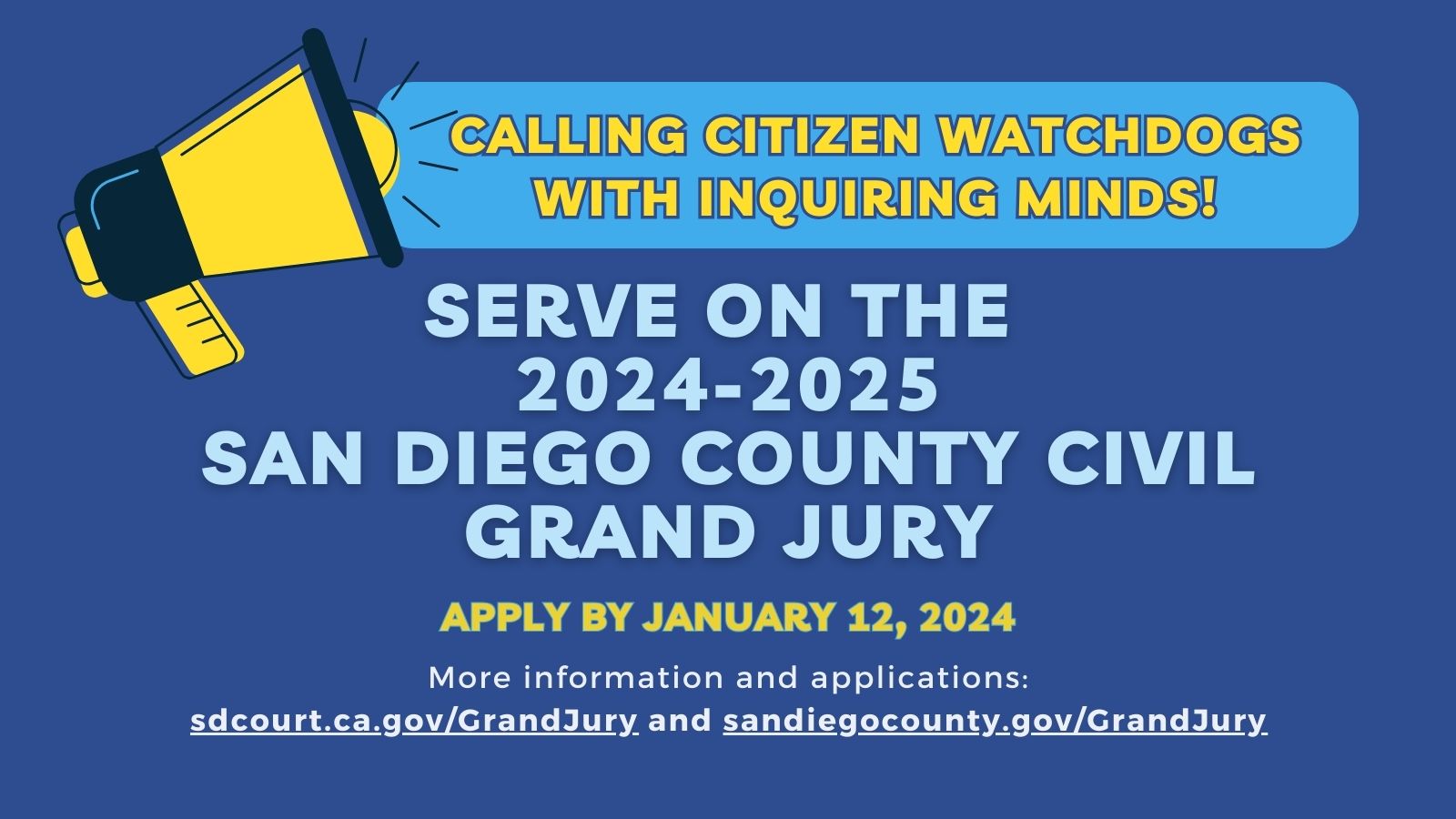 Grand Jury applications open through January 12, 2024